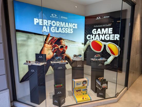 advertisements around the new Meta smart glasses