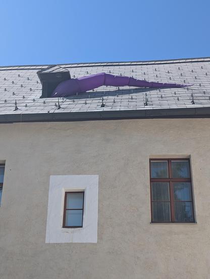 blob trying to escape via the roof