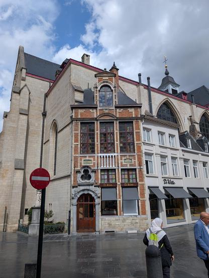 very narrow house at church
